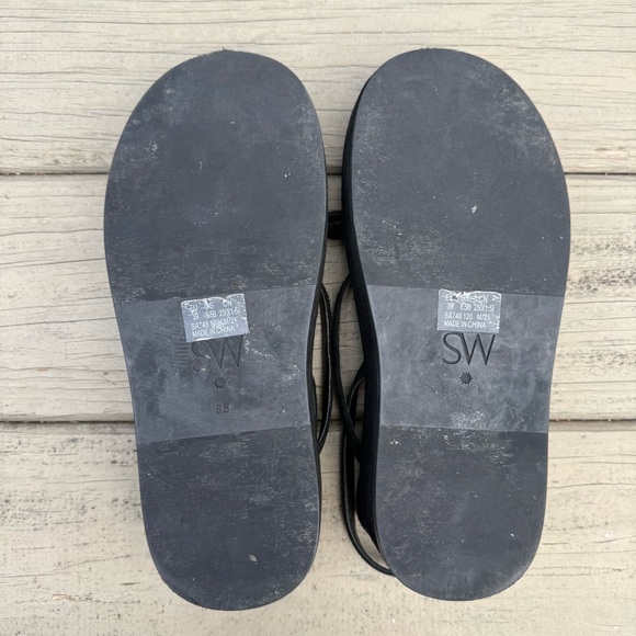 Stuart Weitzman Summerlift Flatform Sandals in black suede size 8.5 - Picture 14 of 14